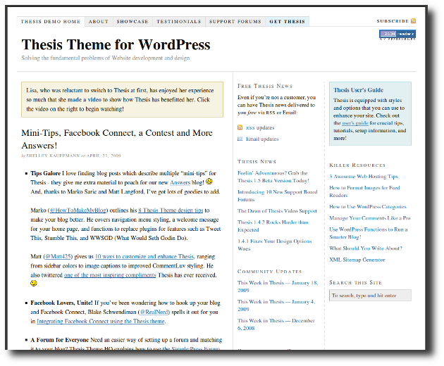 Wordpress thesis theme