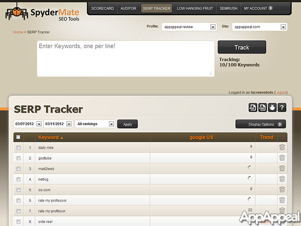 SpyderMate Tracker
