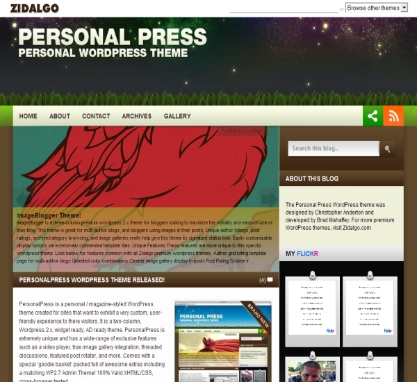 Zidalgo Personal Press Theme