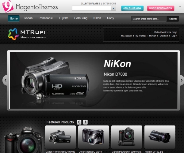 MT Rupi - Magento Camera Store Theme
