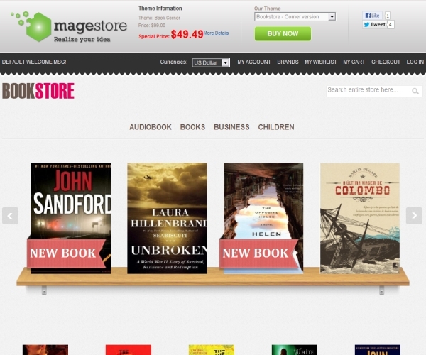 MageStore Book Corner Magento Theme
