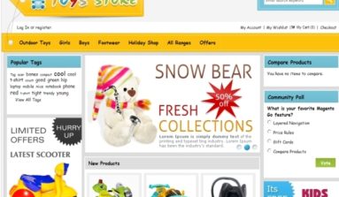 TemplateMela Toys Store Magento Go Theme Review