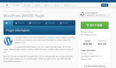“WHO IS” plug-in Review-A Premium plugin to create a WHOIS search form on your site