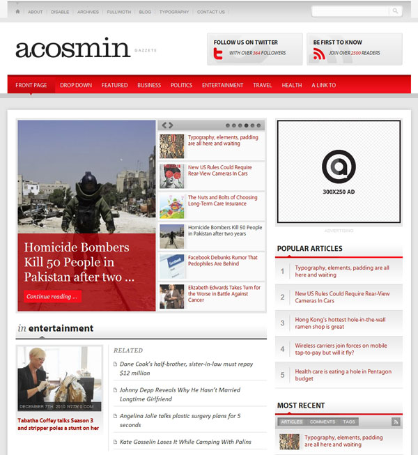 Acosmin Gazette Theme
