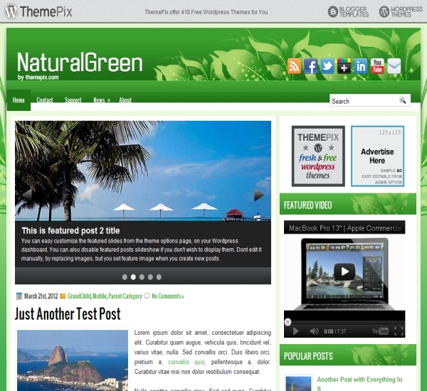 Themepix NaturalGreen Theme