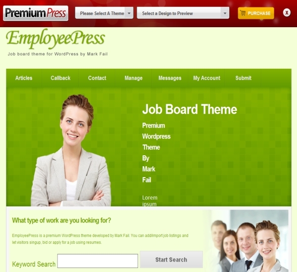 PremiumPress WordPress Job Board Theme 