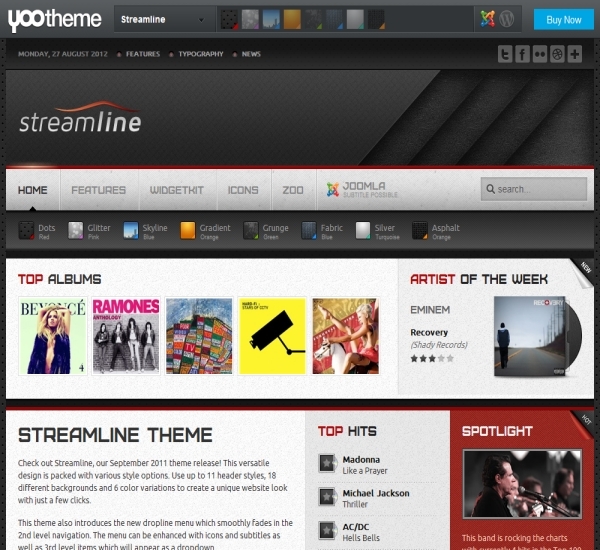 Yootheme Streamline Joomla Template