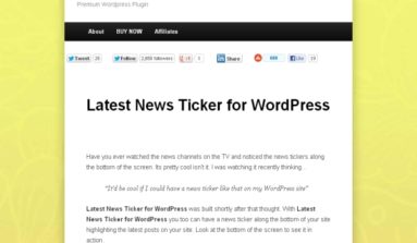 Latest News Ticker Plugin Review-A Premium WordPress Ticker plug-in