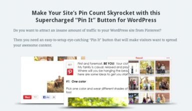 Pinterest Plug-in Review- A Premium Plugin to allow PinInterest integration