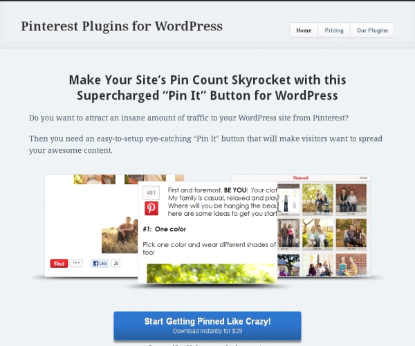 Premium WordPress Pinterest plug-in